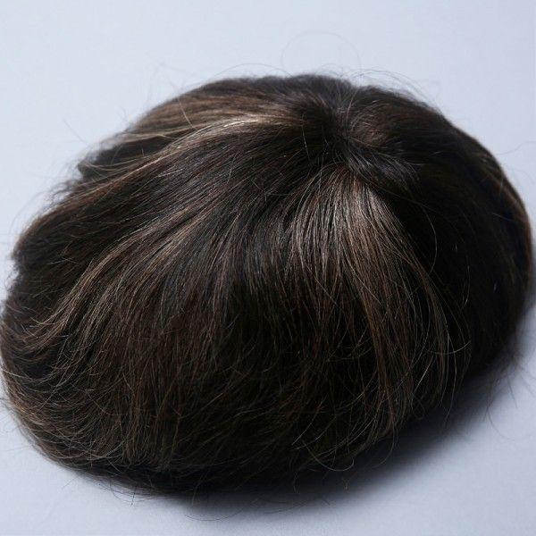 100% Human Hair Lace Men's Toupee