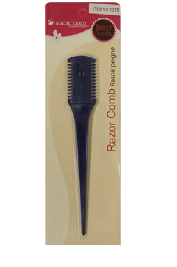 Magic Gold Razor Comb #1215 (Tail Handle&Short Comb) -dz