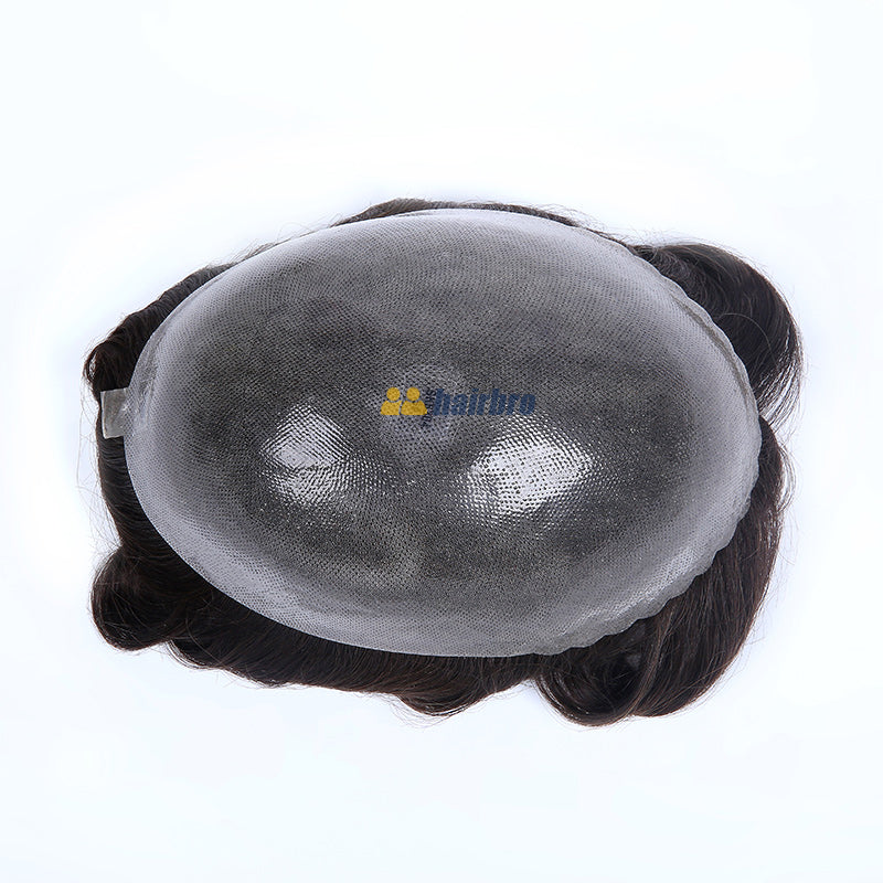 0.12mm All Poly Skin In Medium Thickness Hairpieces for Men V-loop