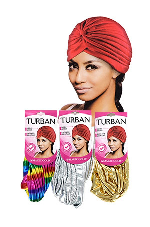 Magic Gold Turban #5989 Metalic Asst -dz