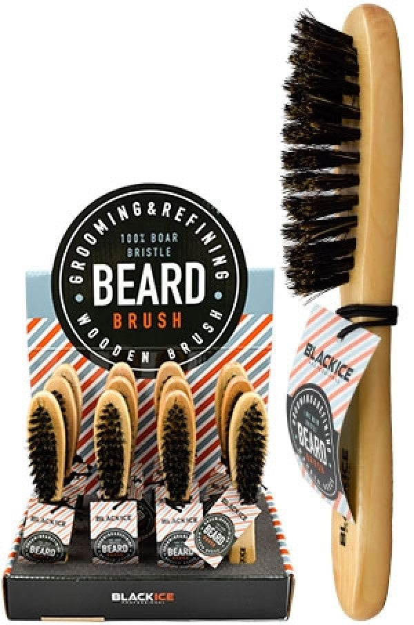 Black Ice Beard Brush (12pc/ds)-pc