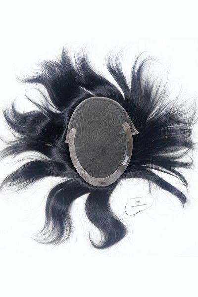 French Lace With PU Side and Back Hair Replacement System For Men