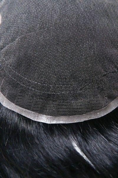 French Lace With PU Side and Back Hair Replacement System For Men