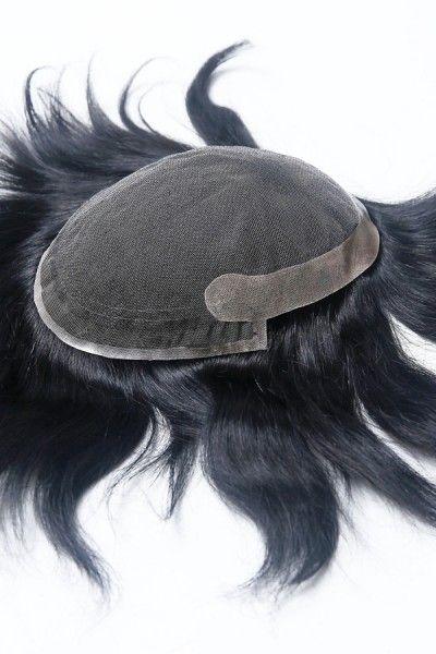French Lace With PU Side and Back Hair Replacement System For Men