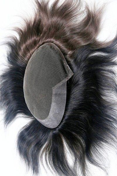 Lace Base With 1 Inche Wide PU Side and Back Hair Replacement System