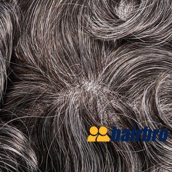French Lace Front Mono Center Poly Perimeter Hair Replacement System