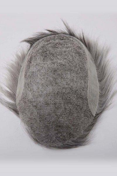 Super Fine Welded Mono Base With Transparent Poly Perimeter Men’s Hair Toupee