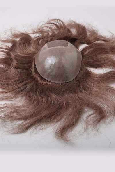 Fine Mono Top Single Knotted Thin Clear Poly Hair Replacement System For Men