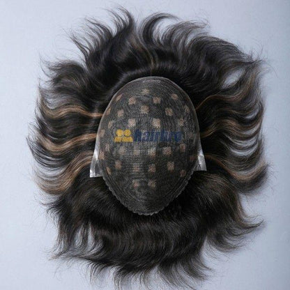 100% Human Hair Lace Men's Toupee