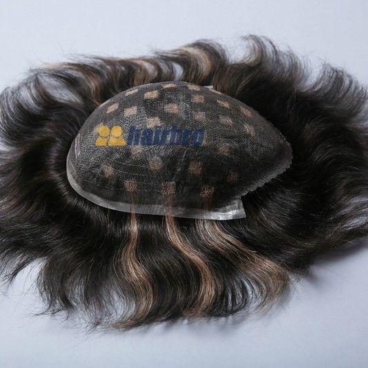 100% Human Hair Lace Men's Toupee