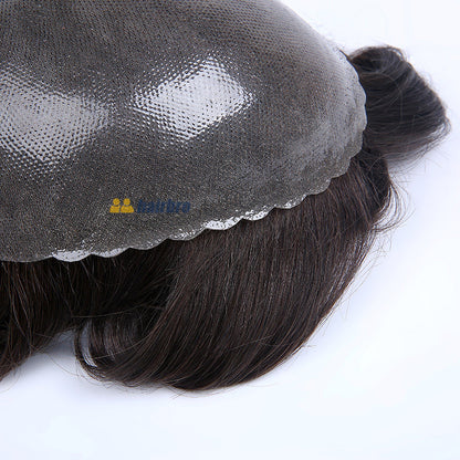 0.12mm All Poly Skin In Medium Thickness Hairpieces for Men