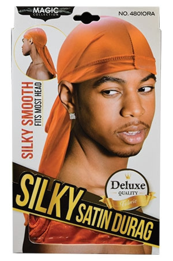 Magic Silky Satin Durag-Orange #4801ORA-dz