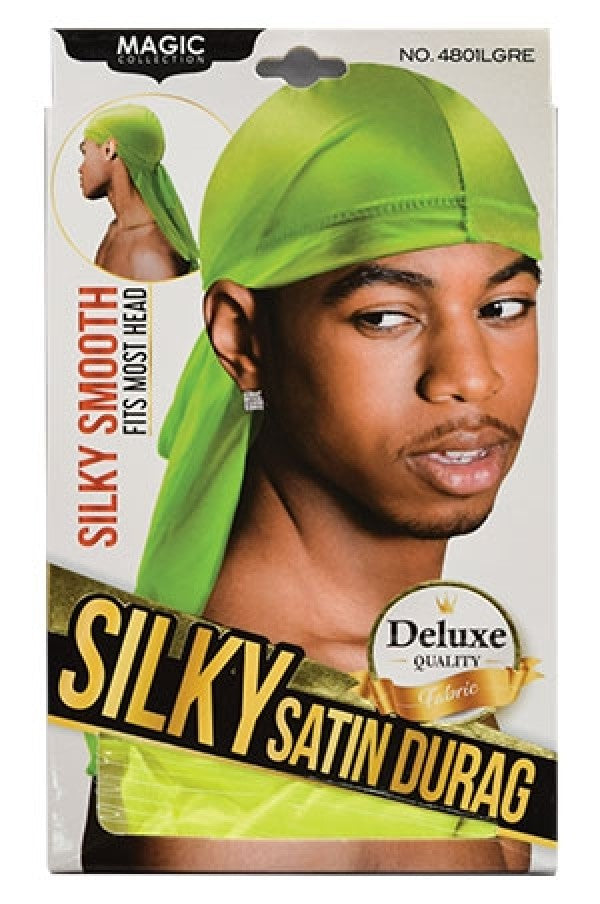 Magic Silky Satin Durag-Lime Green #4801LGRE-dz