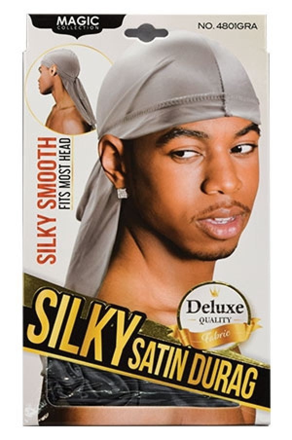 Magic Silky Satin Durag-Gray #4801GRA-dz