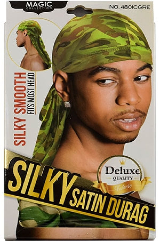 Magic Silky Satin Durag XL -CAMO #4801CGRN-DZ