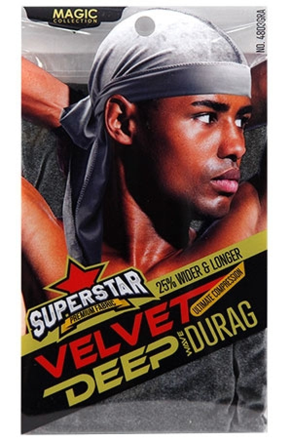 Magic Velvet DuRag #4803GRAY-dz