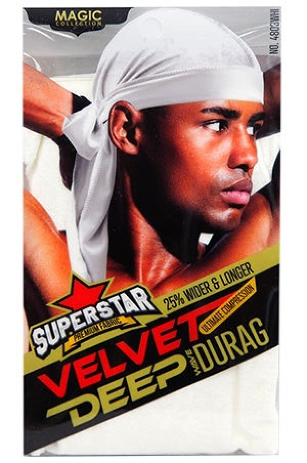 Magic Velvet DuRag #4803WHITE-dz