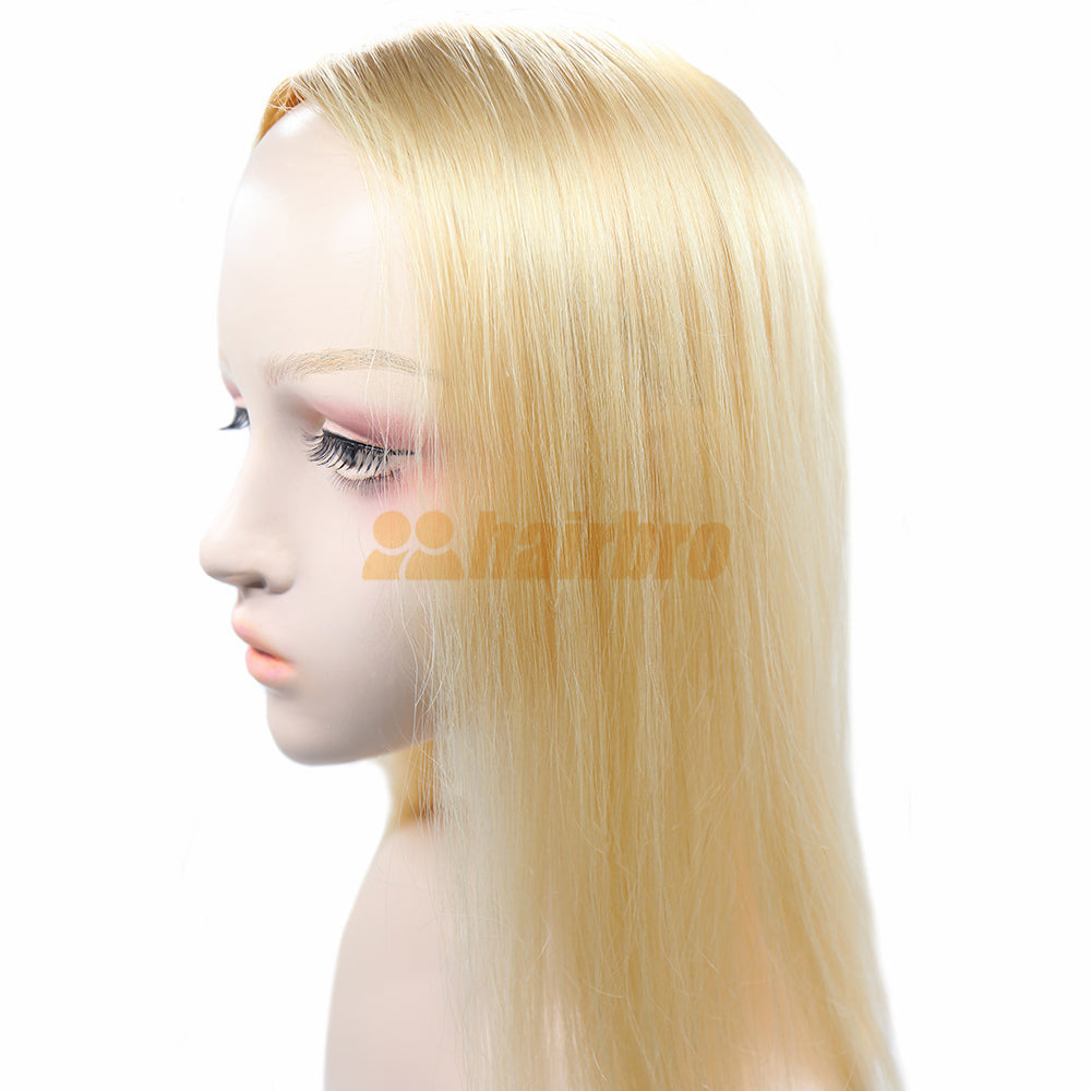 Clip-On Silk Top Hairpiece for Women with Mono