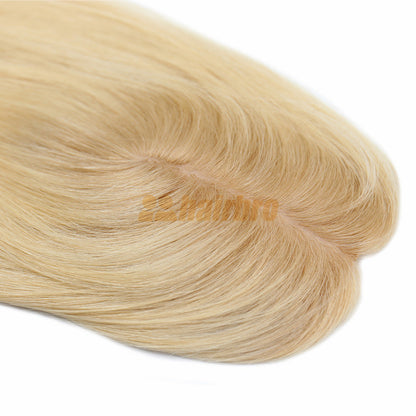 Clip-On Silk Top Hairpiece for Women with Mono