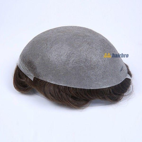 0.08mm  Hair replacement Transparent Skin Hairpieces