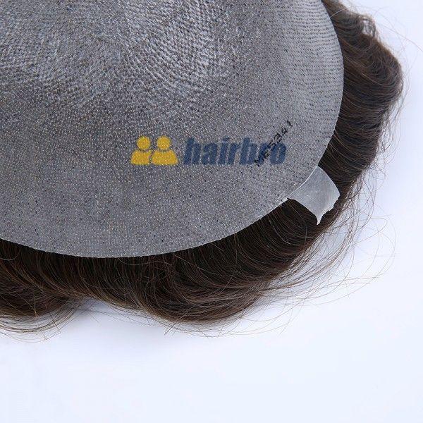 0.08mm  Hair replacement Transparent Skin Hairpieces V Loop