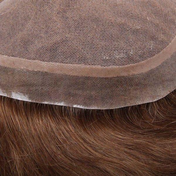 New French Lace With Thin Skin All Around Male Hair Replacement System