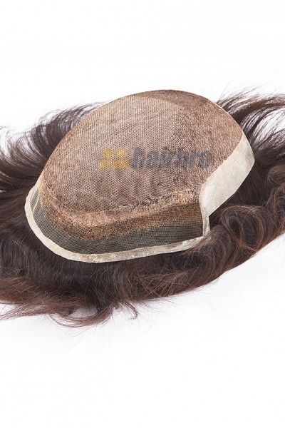 Injection Lace Top French Lace Front Poly Side and Back Hair Replacement System