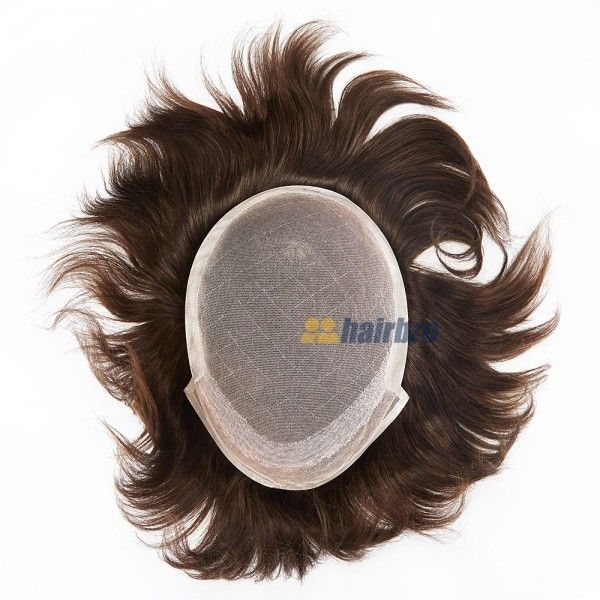 Natural Lace Base With Poly Hair Replacement System For Men