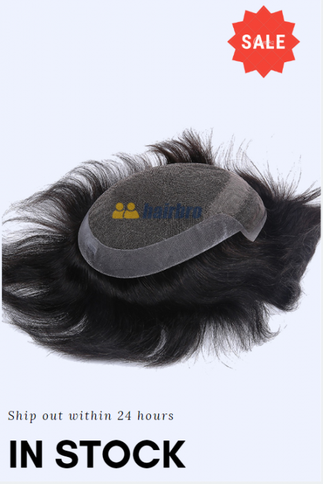 New French Lace Front with Poly Back Stock Hair Replacement System