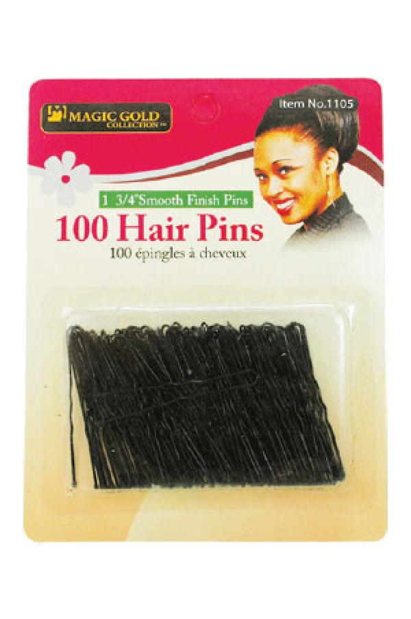 Magic Gold Hair Pins 1 3/4" #Black