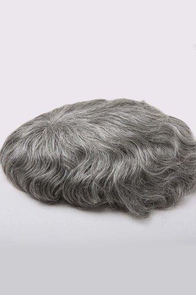 Silk Mono Center With Transparent Poly Perimeter Hair Replacement System