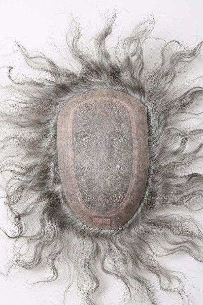 Silk Mono Center With Transparent Poly Perimeter Hair Replacement System