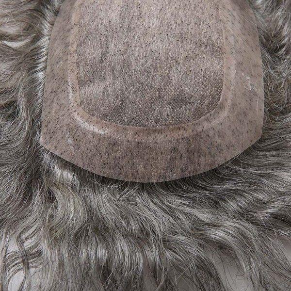 Silk Mono Center With Transparent Poly Perimeter Hair Replacement System