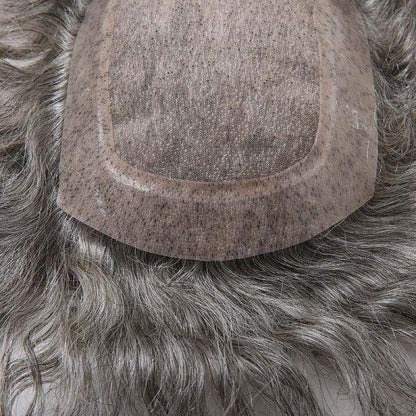 Silk Mono Center With Transparent Poly Perimeter Hair Replacement System