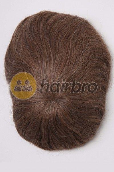 Fine Mono Top Single Knotted Thin Clear Poly Hair Replacement System For Men